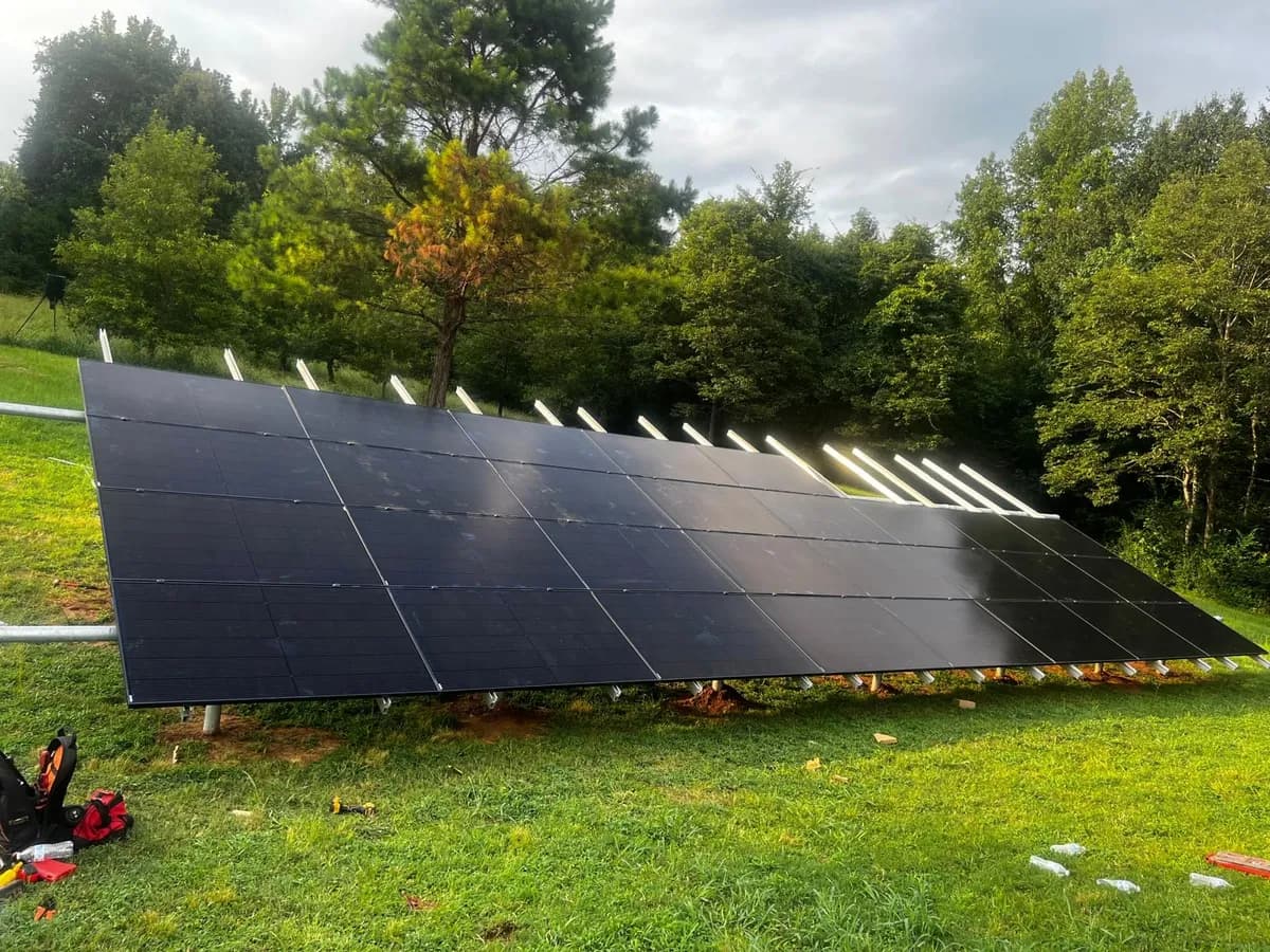 Solar panel installation project