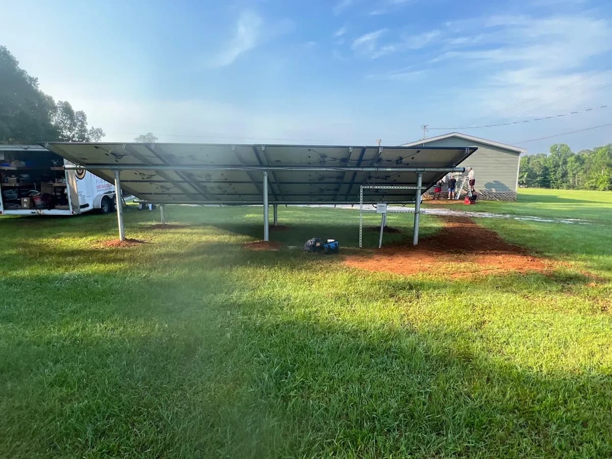 Solar panel installation project