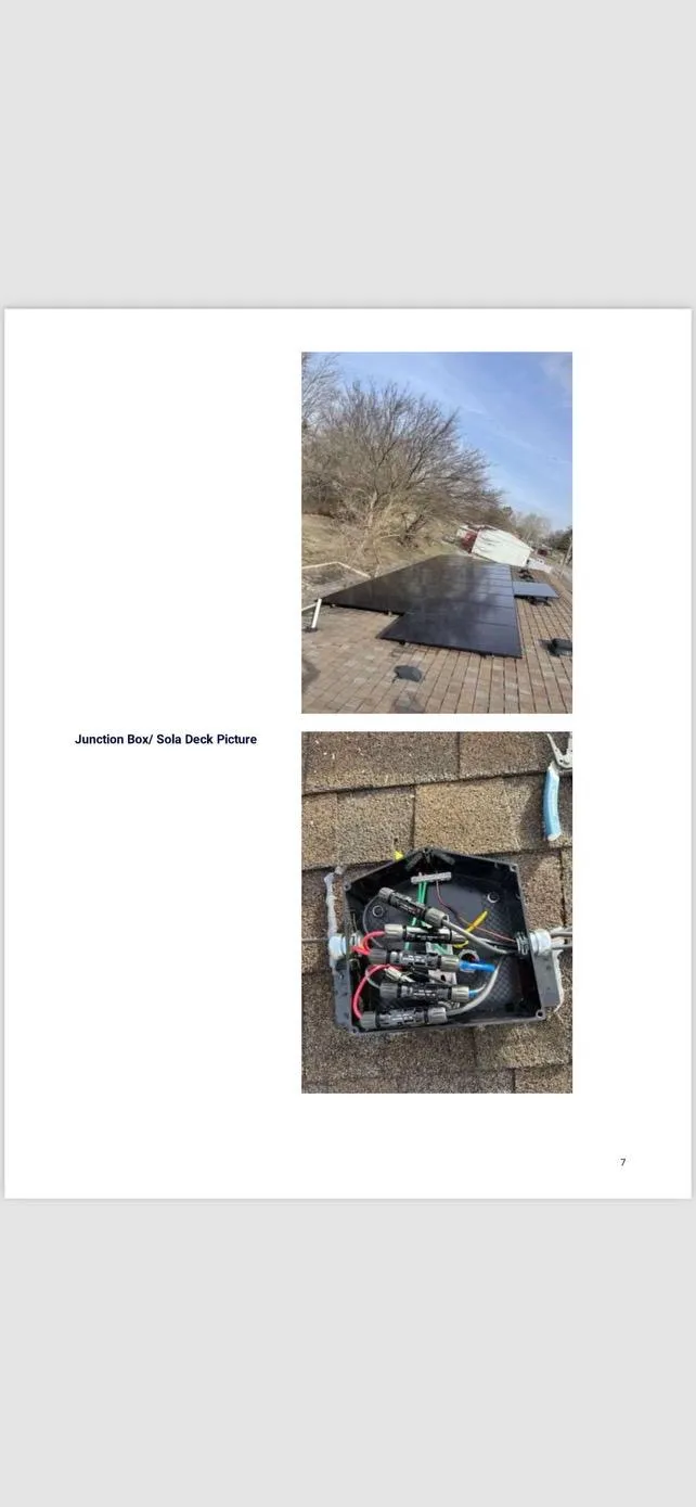 Solar panel installation project